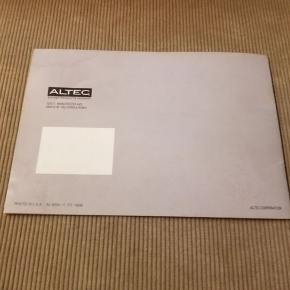 Original 1978 Altec Lansing Hi-Fi Family catalog - Picture 8 of 9